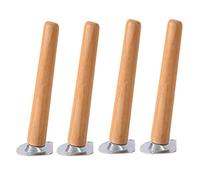 Jolan Furniture Legs Wooden 10cm 15cm 20cm 30cm 40cm, Sofa Legs Cabinet Legs Oblique Table Legs, Replacement Furniture Feet, With Screws, Mounting Plates and Non-slip Mats,Wooden-30cm/11.8in