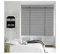 Jolan Interior Venetian Blinds,Wooden Blinds 50mm Slats,Horizontal Venetian Shades for Windows,Blackout/Heat Insulation Curtain Shutters,Solid Wooden Blinds Grey,40-150cm Wide,W×H-80×100cm(31 * 39in)