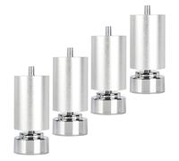 Jolan Metal Furniture Legs, Adjustable Table Legs, Aluminium Cabinet Legs, Sofa Legs, Diy Replacement Legs, Black/Silver, Furniture Feet for Bathroom Kitchen, 4 Pcs, M10 Bolts,Silver-25cm(9.8in)