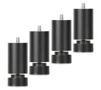 Jolan Metal Furniture Legs, Adjustable Table Legs, Aluminium Cabinet Legs, Sofa Legs, Diy Replacement Legs, Black/Silver, Furniture Feet for Bathroom Kitchen, 4 Pcs, M10 Bolts,Black-12cm(4.7in)