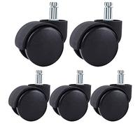 Jolan Office Chair Casters,5Pcs,Swivel Castors,Furniture Castors,Load-Bearing 80KG,ABS Plastic,50Mm Diameter,Universal Casters,Circlip,50mm