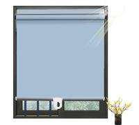 Jolan Retractable Sunshade Roller Blinds,Blackout Roller Shades for Windows,Temporary Blinds No Drilling,Thermal Insulated/Privacy Curtains,32-150cm Wide,for Balcony Bedroom,Grey-130×130cm(51 * 51in)