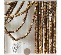 Jolan Retro Bead Curtains Door Curtains,Handmade Natural Bamboo Wood Beaded Curtains,Home Decor Divider Panel,Indoor Outdoor Hanging String Beaded Curtain,for Kitchen Bedroom,W×H-80strands(80×210cm)