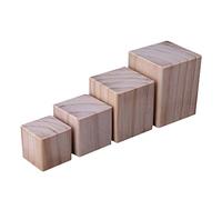 Jolan Square Furniture Legs,4 Pcs Wooden Table Legs,Sofa Desk Cabinet Dining Table Coffee Table Support Legs,Furniture Feet to Increase the Height of the Furniture,Various Sizes,Wood-5×5×10cm