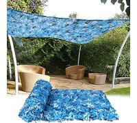 Jolan Sunscreen Camouflage Netting,Blue Camouflage Net,Camo Netting for Hunting,Blue-5x6m(16.4 * 19.7ft)