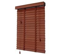 Jolan Venetian Blinds Wooden 45cm 60cm 80cm 90cm 100cm 110cm 120cm, Blinds Window Roller, Sun Shades, 50mm Slats, Real Wood Blinds for Home Office, Easy to Install Shutters,W×H-60x220cm/23.5x87in
