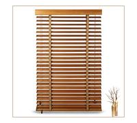Jolan Wooden Venetian Blinds for Doors Windows - Blackout/Heat Insulation Real Wood, Easy Fit Curtains - Multiple - W×H-70x120cm/28x47in
