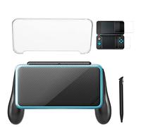 JOLANCO Hand Grip Handle Holder Case Bracket for Nintendo 2DS XL with 1 Stylus and 1 Clear Case & 1 Screen Protector