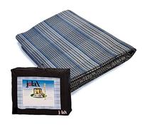 JOLAX Awning Rug, Outdoor Awning Rug, Tent Floor, Camping Mat, 500 g/m², Comfortable, Soft, Breathable, Machine Washable, Mould-Free, Non-Slip, UV-Stabilised with Carry Bag, 250 x 350 cm, Blue