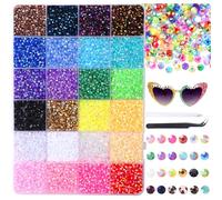 JOLCEEY 30000pcs Nail Art Rhinestones 3mm Bedazzling Kit Flat Back Gems