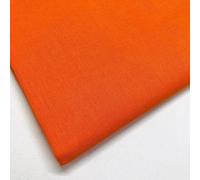 Jolee 100% Cotton Scary Halloween Lightweight Crafting Fabric for Spooky Craft Projects with Skulls, Cobwebs, Spiders & Monsters Great for Trick Or Treat Bags(Plain Orange, Fat Quarter 50cmx70cm)