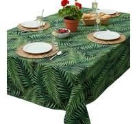 Jolee Chartwell Black Multi Colour Outdoor/Indoor Water Repellent Rectangular Tablecloth 144 CM x 100 CM - Durable, Washable, Kitchen & Patio Use
