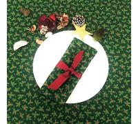 Jolee Christmas Green and Red Holly 100% Cotton Fabric Tablecloth - Round 134cm - Holiday Table Cover - Washable, Soft & Festive Holly Design