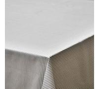 Jolee Cotton Fabric Patterned Tablecloth | Decorative Home Accessories For A Dining Table Or Kitchen Table Cloth | Cotton Tablecloths Rectangular & Square (Light Grey Stripe, 134cm x 134cm)