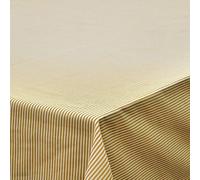 Jolee Cotton Fabric Patterned Tablecloth | Decorative Home Accessories For A Dining Table Or Kitchen Table Cloth | Cotton Tablecloths Rectangular & Square (Mustard Yellow Stripe, 134cm x 150cm)