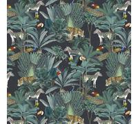 Jolee Fabrics 100% Cotton Crafting Fabric - Fat Quarter, by The Metre - Perfect for Face Masks, Cushions, Soft Furnishings, Light Upholstery (Jungle Animals Fabric, Half Metre (50cm x 140cm))