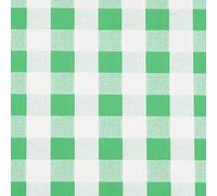 Jolee Fabrics Gingham Check Wipe Clean PVC Vinyl Tablecloth (Green and White Gingham Check, 140cm x 160cm Long Rectangle)