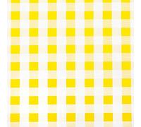 Jolee Fabrics Gingham Check Wipe Clean PVC Vinyl Tablecloth (Yellow and White Gingham Check, 140cm x 150cm Long Rectangle)