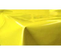 Jolee Fabrics Plain Colour Wipe Clean PVC Vinyl Tablecloth and Sizes (Plain Yellow, 120cm Diameter Round)