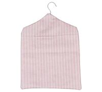 Jolee Fabrics Premium Oilcloth Peg Bags with Wooden Hanger - Large Waterproof Peg Bag, Clothes Clip Storage Perfect for Any Washing Line(Pink and White Stripes)