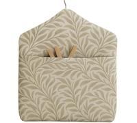 Jolee Fabrics Premium Oilcloth Peg Bags with Wooden Hanger - Large Waterproof Peg Bag, Clothes Clip Storage Perfect for Any Washing Line… (Willow Bough Linen/Taupe)