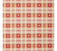 Jolee Fabrics Red Heart Check PVC Round Tablecloth - 130cm
