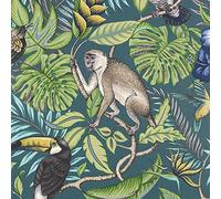 Jolee Fabrics Tropical Jungle Wipe Clean Oilcloth Tablecloth - Table Protector For Any Table Size Or Shape - Hygienic, Waterproof, Durable (Duck Egg Toucans, 132cm x 110cm)