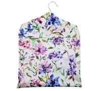 Jolee... Fabrics Water Repellent Peg Bag for Washing Line with Hanger, Outdoor Fabric Iron Peg Bag for Water Resistance and Durability (Giardino Heather)