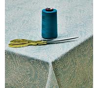 Jolee Fabrics William Morris Cotton Fabric Tablecloth | Rectangle Table Cloth 135cm x 150cm | Patterned Floral Table Cover For Dining, Kitchen & Coffee Tables (Larkspur Duck Egg)