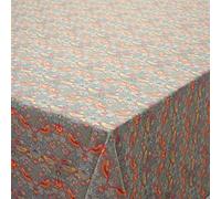 Jolee Fabrics William Morris Cotton Fabric Tablecloth | Round Table Cloth 135cm Diameter | Patterned Floral Table Cover For Dining, Kitchen & Coffee Tables (Strawberry Thief Grey)