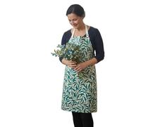 Jolee... Fabrics Wipe Clean PVC Coated Aprons - 100% Cotton Oilcloth - Adults and Childrens Sizes - Easy to Clean and Splash Proof Apron (William Morris Willow Bough Teal, Adult)