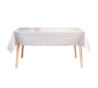 Jolee Stone Beige Tablecloth | PVC Vinyl Table Cover | Wipe Clean Plastic Indoor & Outdoor Cloth Cover | Water Resistant, Spill Proof & Tear Resistant | Stone Table Cloth For Any Table Size Or Shape