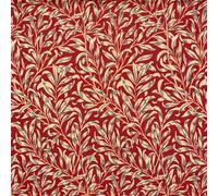 Jolee Tablecloths William Morris Willow Bough Rectangular Tablecloth, 100% Cotton Fabric, Crimson or Red, 300 CM