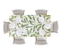 Jolee Tablecloths Wipe Clean PVC Tablecloth 140cmx200cm-Outdoor/Indoor Table Cloth Protector, Waterproof Summer Design, Easy Care Table Cover (William Morris Willow Bough Sage Green)
