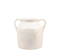 Jolee Terracotta Vase with Handles 22.5cm - Rustic Flower Pot