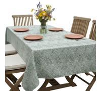 Jolee William Morris Willow Bough Sage Green Outdoor Indoor Water Repellent Tablecloth Rectangular 144 CM x 200 CM - Stain Resistant Washable Decorative Patio Dining Cover