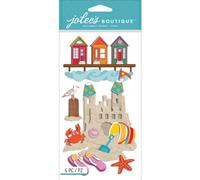 Jolees Boutique Dimensional Stickers, Beach, Acrylic, Multicolour, 4.6x9.2x0.26 cm