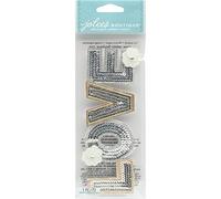Jolees Boutique Title Waves Dimensional Stickers-Love, Other, Multicoloured