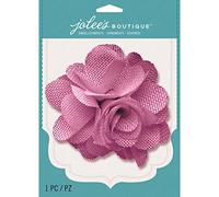 Jolees Rose-Burlap Large Flower, Acrylic, Multicolour, 4.37x9x0.85 cm