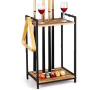 Jolensoy Pool Stick Holder Pool Cue Holder Floor Stand Cue Stick Holder 10-Hole Billiard Cue Racks for Game Room Billiard Room Decor Club Pool Table Accessories