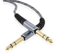 JOLGOO 1/4 TRS Audio Cable, 1/4" 6.35mm TRS to 1/4" 6.35mm TRS Balanced Interconnect Cable, 5 Meters