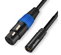 JOLGOO 1 Meter Mini XLR Male to XLR Female Audio Cable for BMPCC 4K, Video Assist 4K, Sharp 8K, Rode, Sennheiser, Sony & More