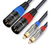 JOLGOO RCA to XLR Cable, Dual RCA Male to Dual XLR Male Cable, 2 RCA Male to 2 XLR Male HiFi Audio Cable, 4N OFC Wire, for Amplifier Mixer Microphone, 15.3 Meters
