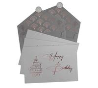 Joli Coon 10 Greeting cards of your choice with envelopes and wax seals | 350gsm textured designer paper, rose-gold foil finish, space for handwritten messages, premium stationery