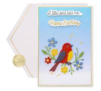 Joli Coon 3D Birthday card for women - Handemade SIGNATURE Birthday card with finepaper envelope and golden seal sticker