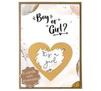 Joli Coon Gender Reveal 5 Scratch Off Cards - It's a girl - Gender Reveal girl with envelopes