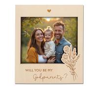 Joli Coon Godparents proposal picture frame - Will you be my godparents - Magnetic Photo Frame for picture
