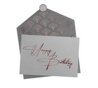Joli Coon Happy Birthday Card, with premium envelope and wax seal | 350gsm textured designer paper, rose-gold foil finish, space for a personal birthday message