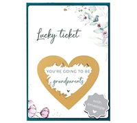 Joli Coon Pregnancy announcement scratch card - You are going to be grandparents with envelope - Baby announcement grandparents