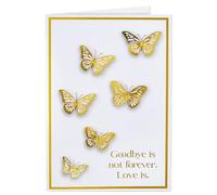 Joli Coon Premium 3D Sympathy card - Handmade Sympathy card Butterflies with Fine-art paper envelope and seal sticker - 17 x 11,5 cm